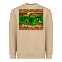 Mushroom St. Patrick's Day shamrock leopard Heavyweight Sweatshirt - Neo Western