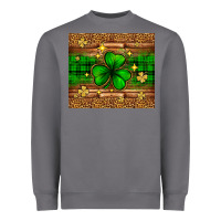 Storm St. Patrick's Day shamrock leopard Heavyweight Sweatshirt - Neo Western