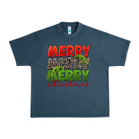 Midnight Navy Merry christmas Urban Heavy Tee - FaDigitalArtStudio