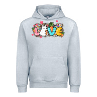 Heather Grey Love Easter Urban Hoodie - NancyCooperArtShop