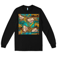 Black student delivery specialist seamless pattern Long Sleeve Tee - BundleAndBundleShop
