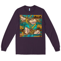 Plum student delivery specialist seamless pattern Long Sleeve Tee - BundleAndBundleShop