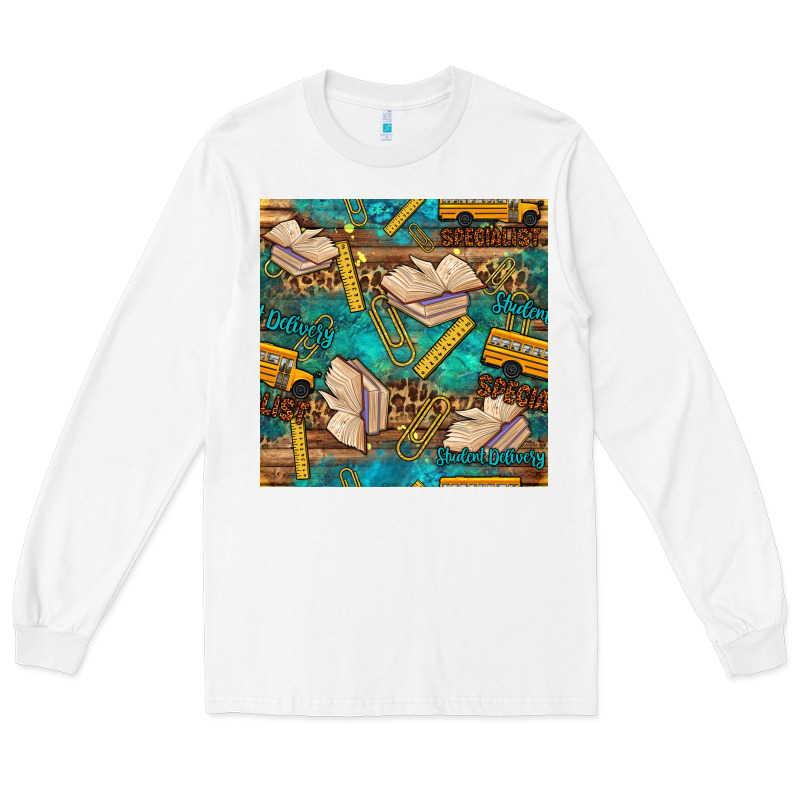 Student Delivery Specialist Seamless Pattern Long Sleeve Tee by BundleAndBundleShop | Teevron