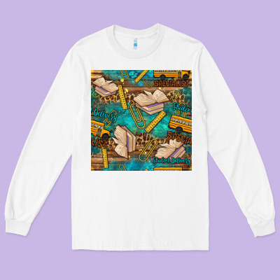 Student Delivery Specialist Seamless Pattern Long Sleeve Tee Designed By Bundleandbundleshop