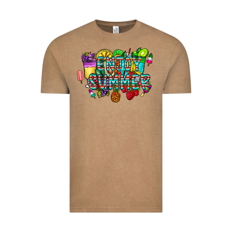 Enjoy Summer Vintage Tee by CowhideDigitalArt | Teevron