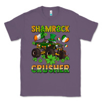 Lavender shamrocks crusher monster truck with shamrocks Classic Tee - AdoDesignShop
