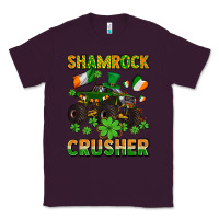 Plum shamrocks crusher monster truck with shamrocks Classic Tee - AdoDesignShop