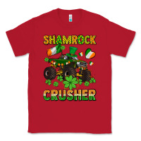 Red shamrocks crusher monster truck with shamrocks Classic Tee - AdoDesignShop