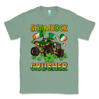 Sage shamrocks crusher monster truck with shamrocks Classic Tee - AdoDesignShop