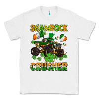 White shamrocks crusher monster truck with shamrocks Classic Tee - AdoDesignShop