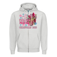 Dove Grey i'm freakin freezin christmas 2023 Zipper Hoodie - NancyCooperArtShop