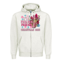 Oatmeal Heather i'm freakin freezin christmas 2023 Zipper Hoodie - NancyCooperArtShop