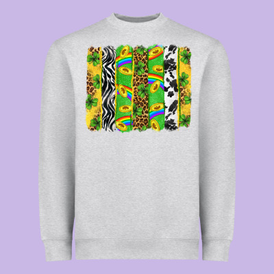St. Patrick's Day Brushstrokes Heavyweight Sweatshirt Designed By Neo Western