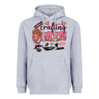 Heather Grey crafting queen Heavyweight Hoodie - NancyCooperArtShop