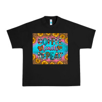 Black coffee teach repeat Urban Heavy Tee - HRA Design Shop