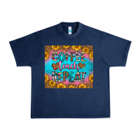Navy coffee teach repeat Urban Heavy Tee - HRA Design Shop