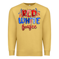 Antique Gold red white boujee Premium Sweatshirt - MaliasSmallBusiness