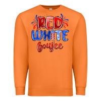 Carrot red white boujee Premium Sweatshirt - MaliasSmallBusiness