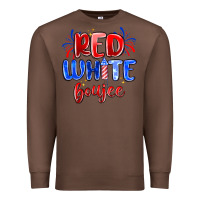 Chestnut red white boujee Premium Sweatshirt - MaliasSmallBusiness