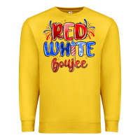 Lemon red white boujee Premium Sweatshirt - MaliasSmallBusiness