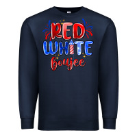 Navy red white boujee Premium Sweatshirt - MaliasSmallBusiness