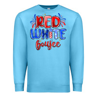 Ocean Blue red white boujee Premium Sweatshirt - MaliasSmallBusiness
