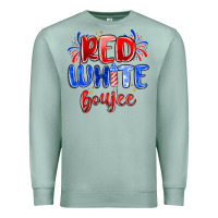 Seafoam red white boujee Premium Sweatshirt - MaliasSmallBusiness