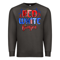 Smoke red white boujee Premium Sweatshirt - MaliasSmallBusiness