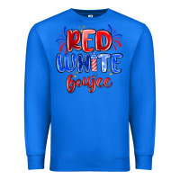 True Royal red white boujee Premium Sweatshirt - MaliasSmallBusiness