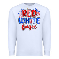 White red white boujee Premium Sweatshirt - MaliasSmallBusiness