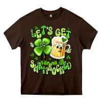 Chocolate Brown let's get shamrocked Heavy Core Tee - Artiststas