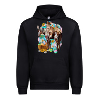 Black Happy Easter Day Rodeo Urban Hoodie - NancyCooperArtShop