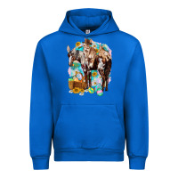 Cobalt Happy Easter Day Rodeo Urban Hoodie - NancyCooperArtShop