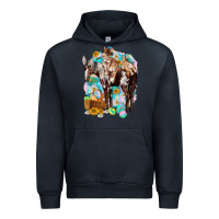 Navy Happy Easter Day Rodeo Urban Hoodie - NancyCooperArtShop
