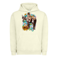 Pigment Pistachio Happy Easter Day Rodeo Urban Hoodie - NancyCooperArtShop