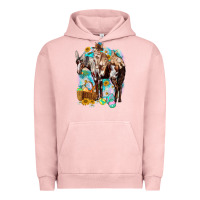 Pigment Salmon Happy Easter Day Rodeo Urban Hoodie - NancyCooperArtShop
