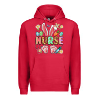 Cardinal easter nurse bunny Premium Hoodie - Artiststas