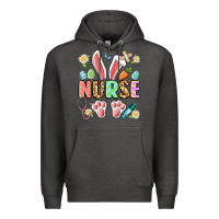 Charcoal Heather easter nurse bunny Premium Hoodie - Artiststas