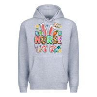 Heather Grey easter nurse bunny Premium Hoodie - Artiststas