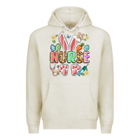 Oatmeal Heather easter nurse bunny Premium Hoodie - Artiststas