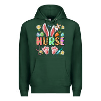 Sports Green easter nurse bunny Premium Hoodie - Artiststas