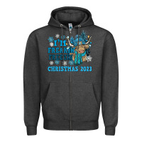 Charcoal Heather i'm freakin freezin christmas 2023 Zipper Hoodie - NancyCooperArtShop