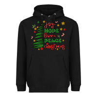 Black joy hope love peace christmas Heavyweight Hoodie - MaliasSmallBusiness