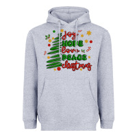 Heather Grey joy hope love peace christmas Heavyweight Hoodie - MaliasSmallBusiness