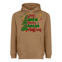 Toasted Coconut joy hope love peace christmas Heavyweight Hoodie - MaliasSmallBusiness