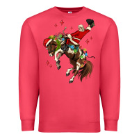 Cardinal christmas cowboy santa Premium Sweatshirt - MaliasSmallBusiness