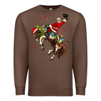 Chestnut christmas cowboy santa Premium Sweatshirt - MaliasSmallBusiness