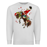 Dove Grey christmas cowboy santa Premium Sweatshirt - MaliasSmallBusiness