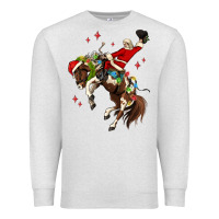 Oatmeal Heather christmas cowboy santa Premium Sweatshirt - MaliasSmallBusiness