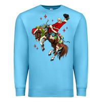 Christmas Cowboy Santa Premium Sweatshirt | Teevron